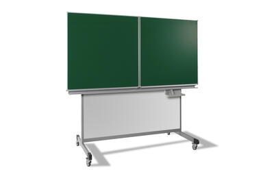 Klappschiebetafel-fahrbar-Unterbau-Grün