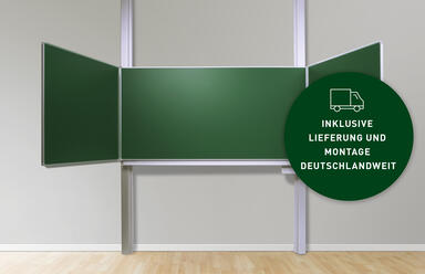 Klappschiebetafel Grün, Lieferung Montage deutschlandweit