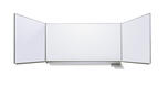 Wandtafel mit 2 Flügeln, Weiß