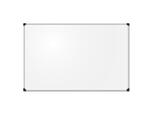 Whiteboard Weiß, Rahmen Silber mit schwarzen Ecken