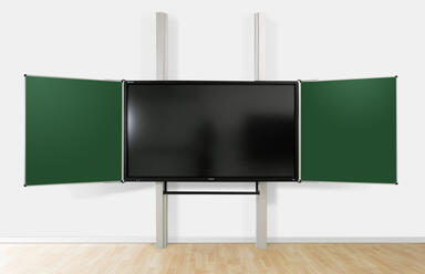 Digitale Schultafel - Klappschiebetafel mit interaktivem Display groß