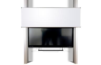 Doppelschiebetafel mit Display weiß