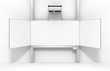 interaktive-beamer-klappschiebetafel-pylonen-weiss-frontal